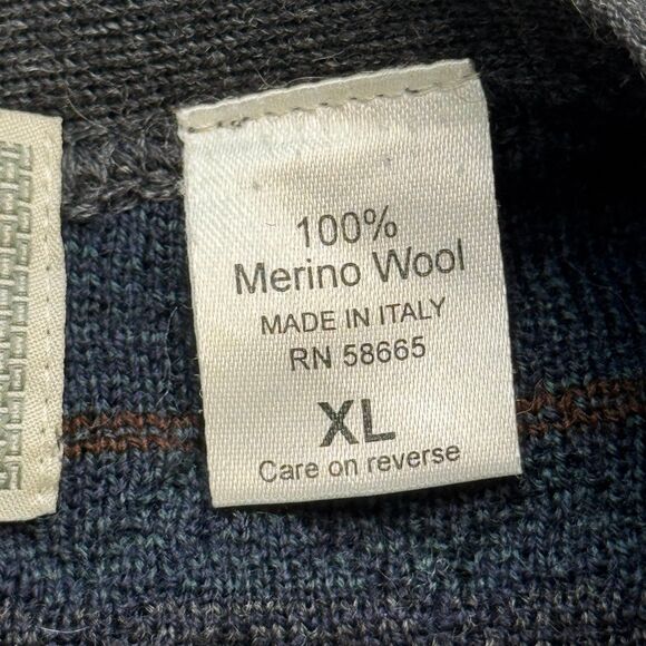 VINTAGE SEGRETO 100% MARINO WOOL PATTERN VEST SIZE LARGE MADE IN ITALY - Picture 9 of 10